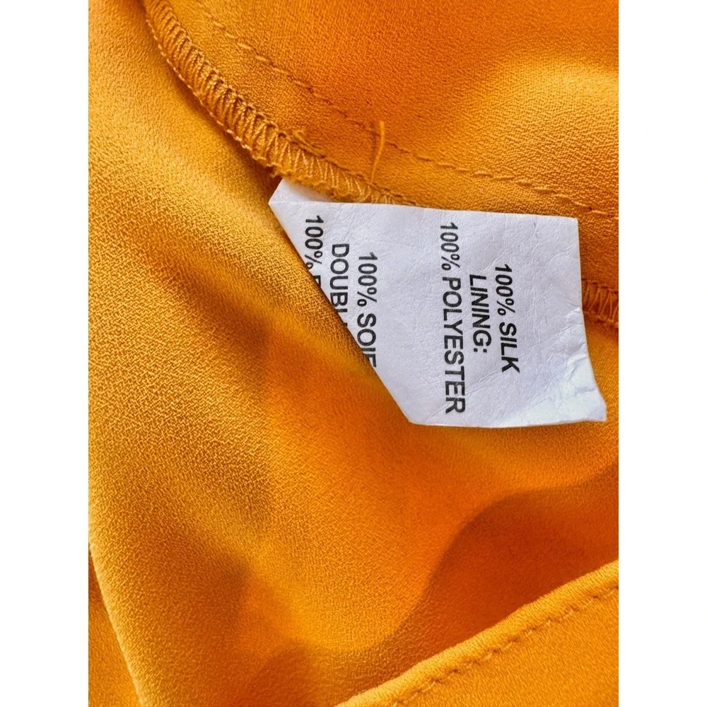 Ramy Brook M Silk Yellow Animal Print Ruffle Simone Mini Dress Pleated Smocked